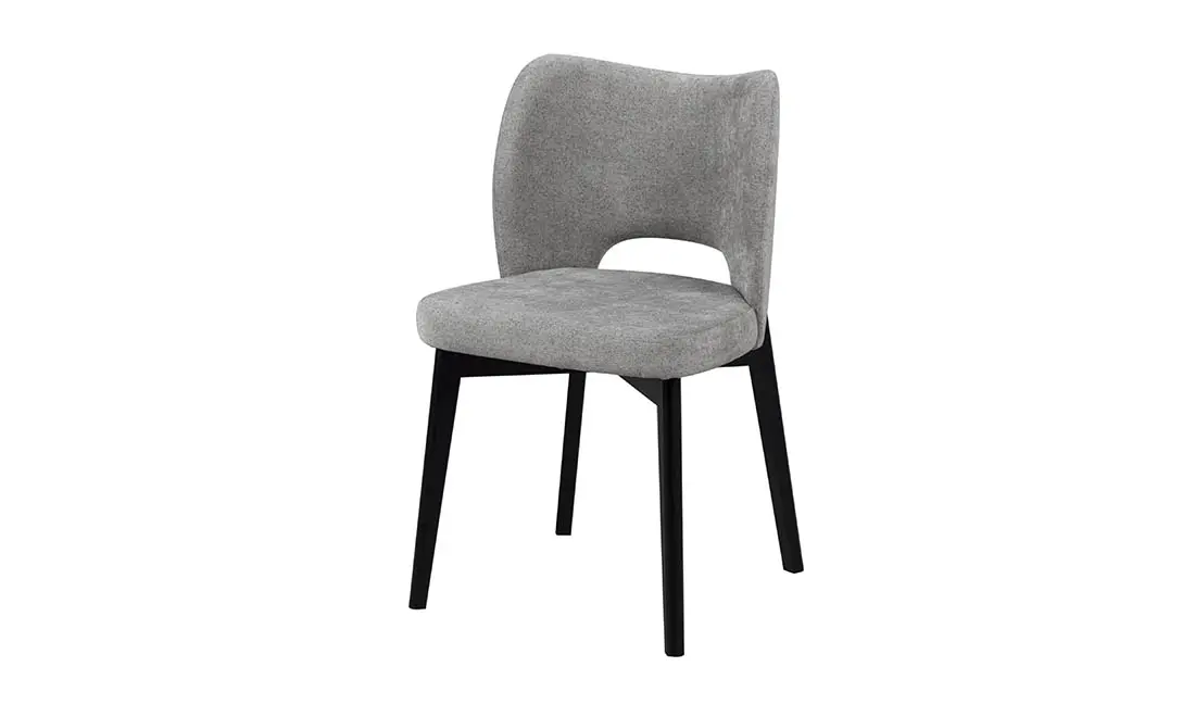 Стілець Ліліт масив дерева тканина 510x490x840 мм Чорний/Сірий