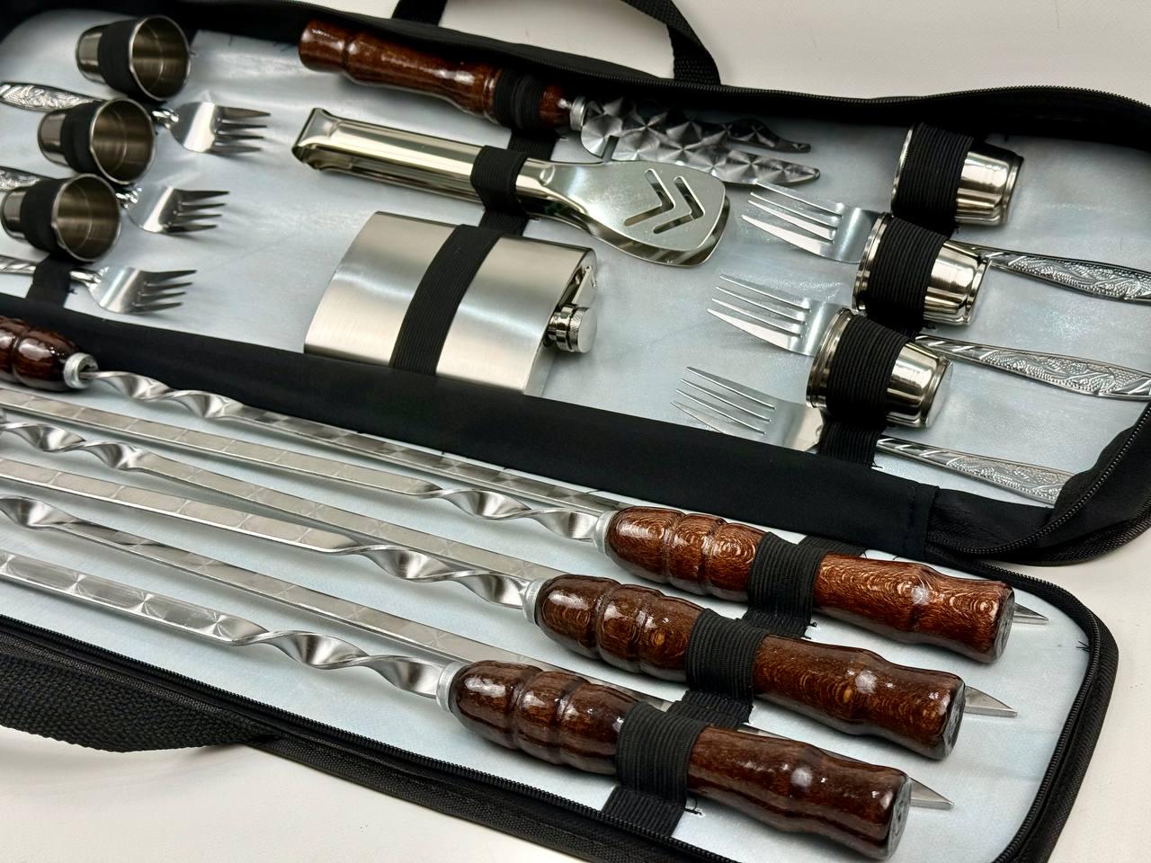 Набір шампурів в чохлі Планшет №1 6 шт. (21-10-NB-2230) - фото 2 Набір шампурів в чохлі Планшет №1 6 шт. (21-10-NB-2230) - фото 2