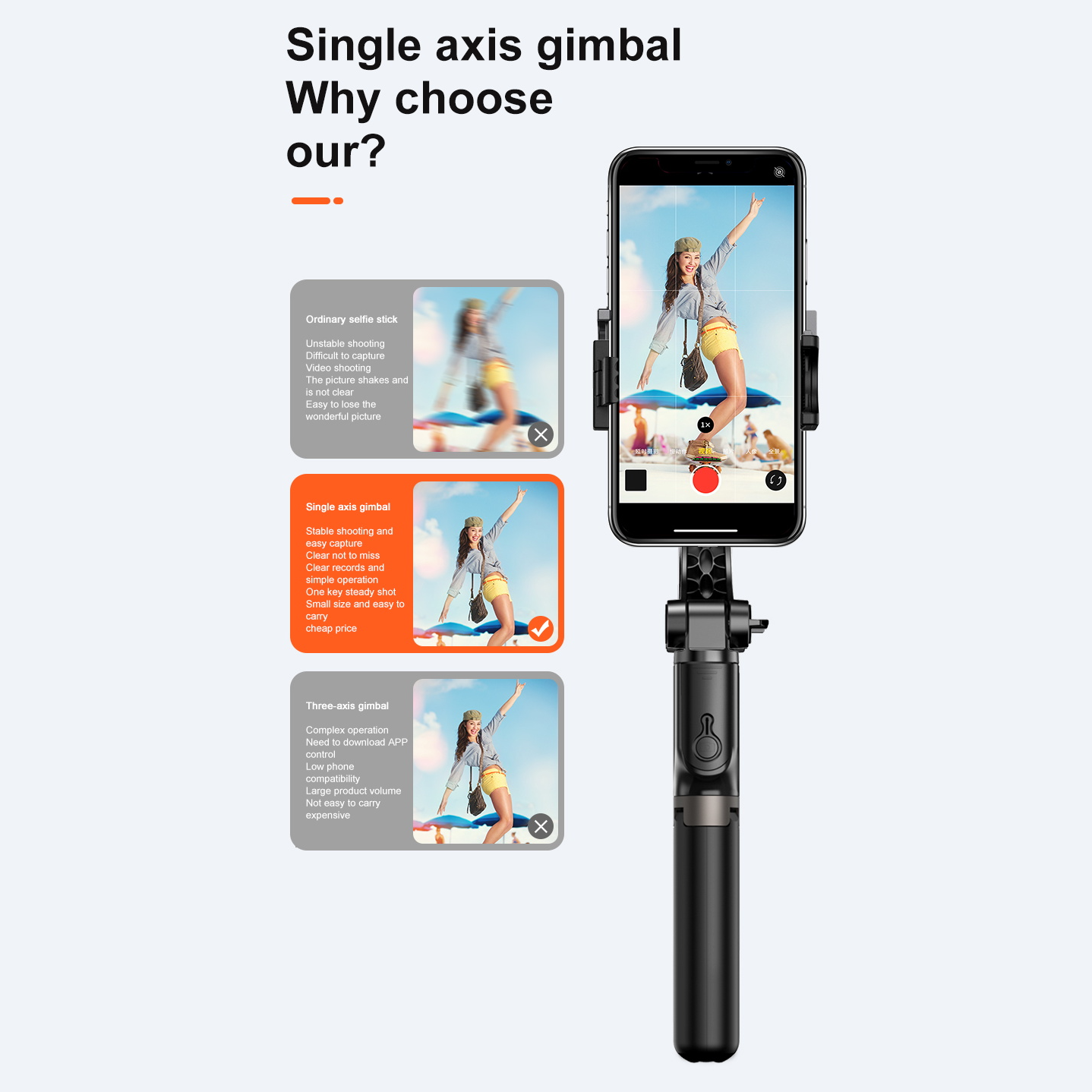 Стедикам Gimbal 40GS с Bluetooth подключением и пультом Черный - фото 9