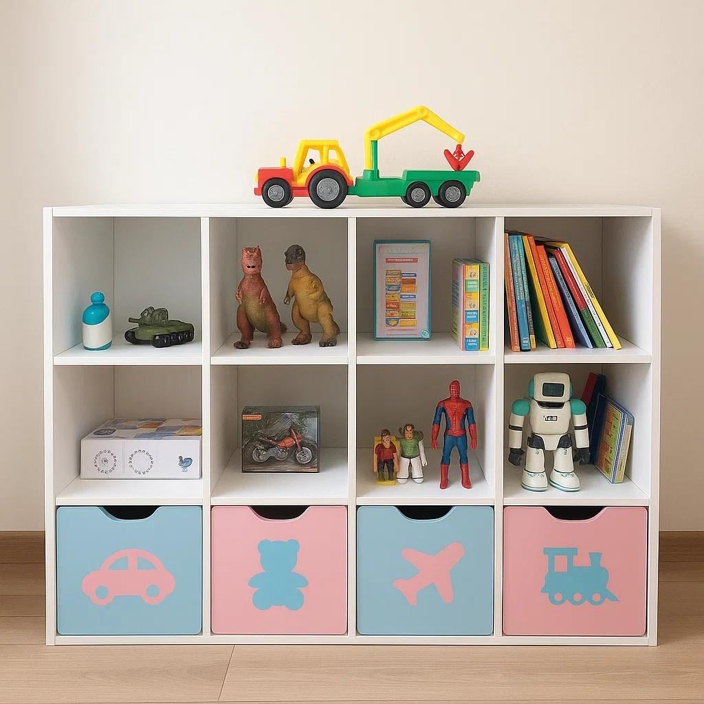 Стеллаж для детских игрушек и книг Gap ST12 2 на 12 ячеек Pink/Blue