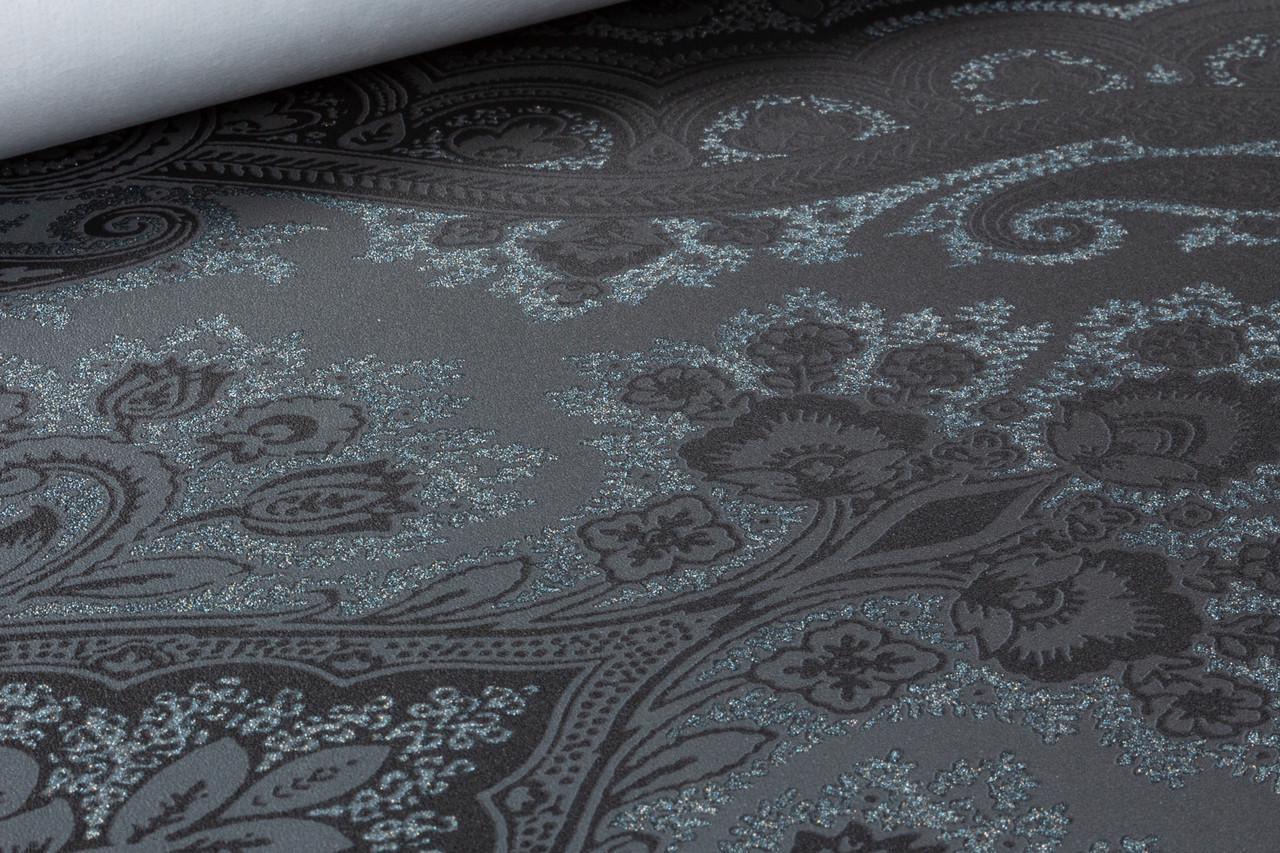 Обои флизелиновые AS Creation Garda 38730-5 Противень винил горячего тиснения 1,06х10,05 м Черный