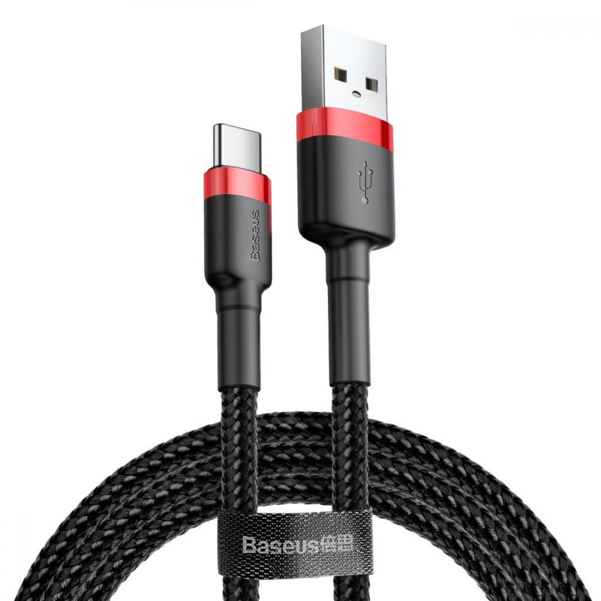 Кабель Baseus Cafule Cable USB For Type-C 3A 1 м Red/Black