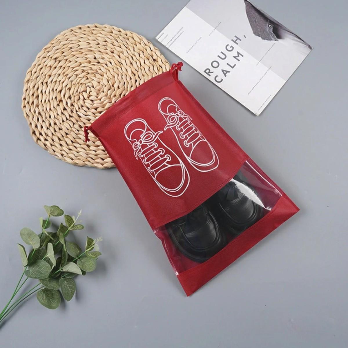 Чехол для хранения и перевозки обуви Shoe Bag на затяжках с окошком 32х44 см (WW58742-4) - фото 2 Чехол для хранения и перевозки обуви Shoe Bag на затяжках с окошком 32х44 см (WW58742-4) - фото 2