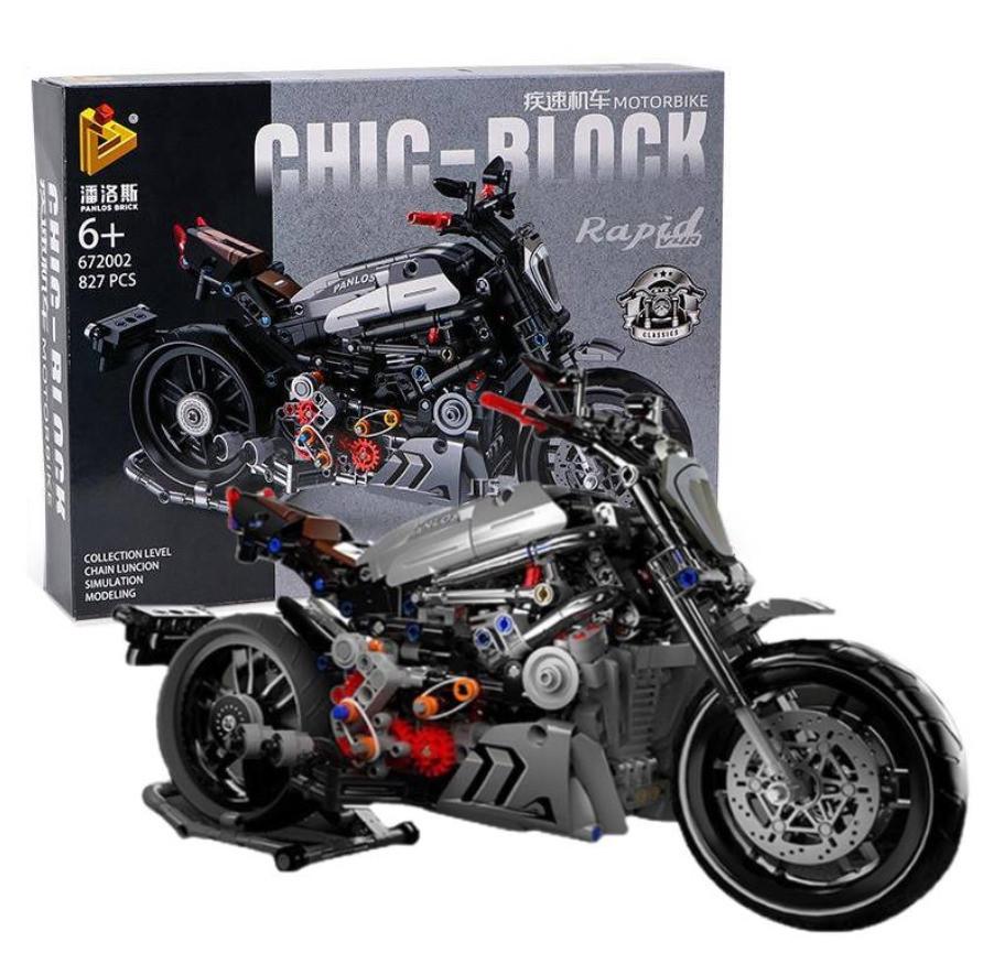Конструктор Panlos Мотоцикл 827 дет.