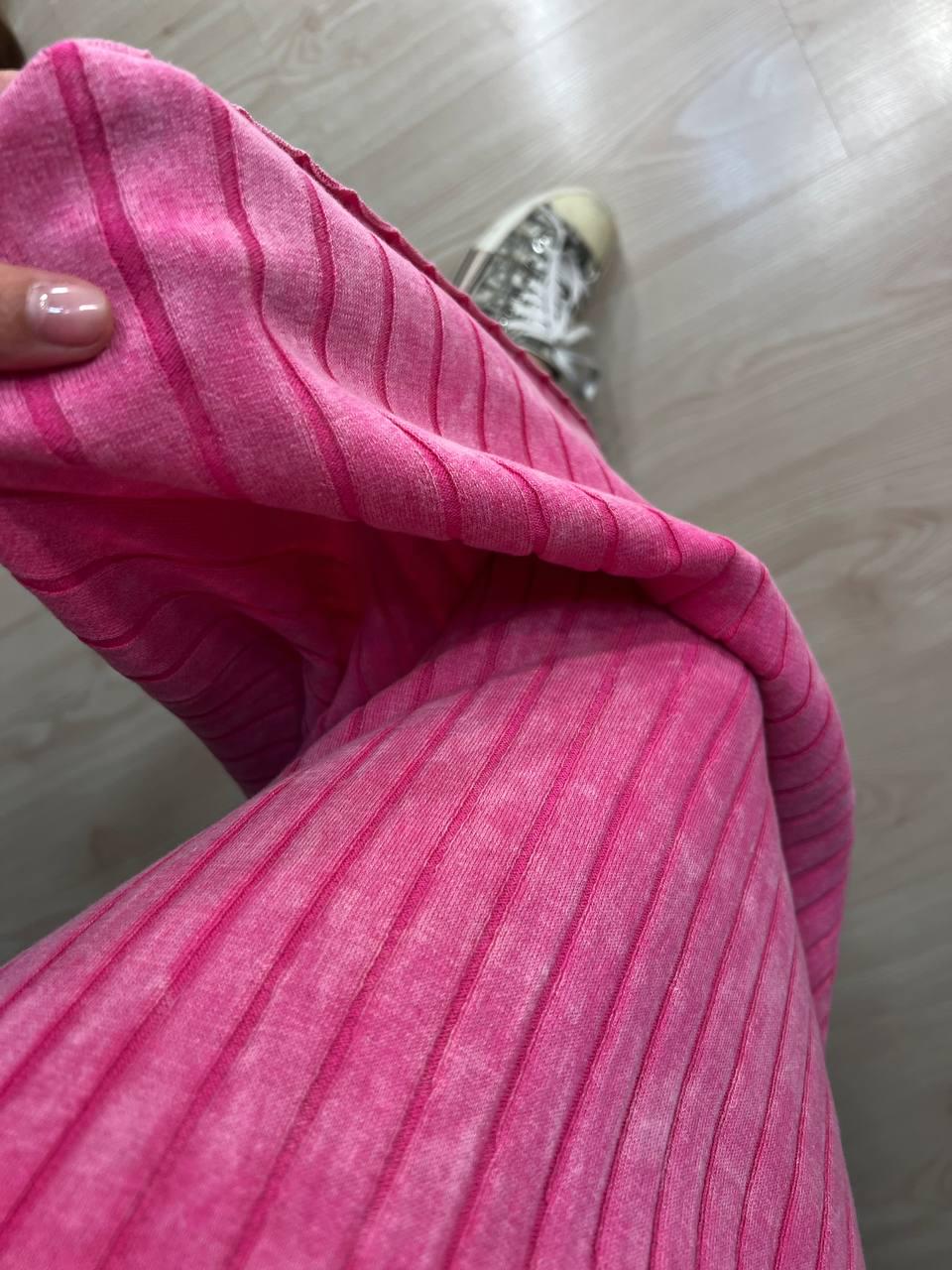 Платье женское Fashion 3042 длинная трапеция трикотажное в рубчик OS Розовый (26404735) - фото 5 Платье женское Fashion 3042 длинная трапеция трикотажное в рубчик OS Розовый (26404735) - фото 5