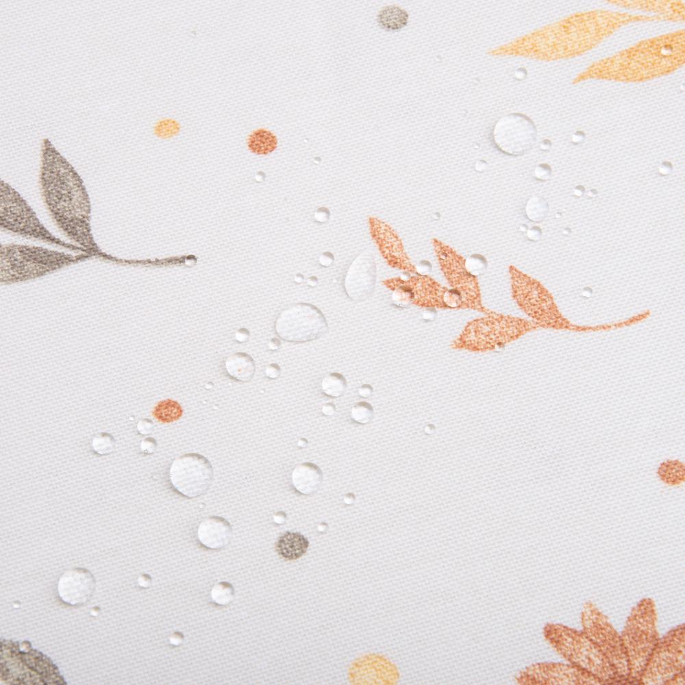 Тканина декоративна скатерна Квіти бавовна з водовідштовхувальним просоченням 220 гр/м2 180 см Бежевий (26926) - фото 4