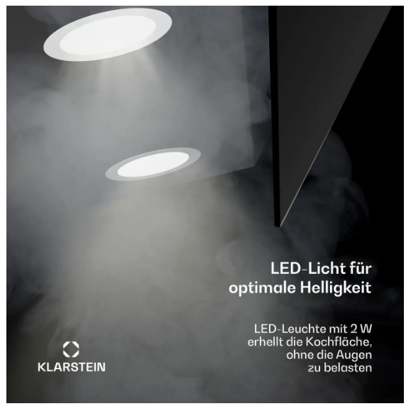 Натяжная вытяжка KLARSTEIN Alina для кухни с подсветкой 60 см 230 Вт 600 м3/ч (10046611) - фото 5