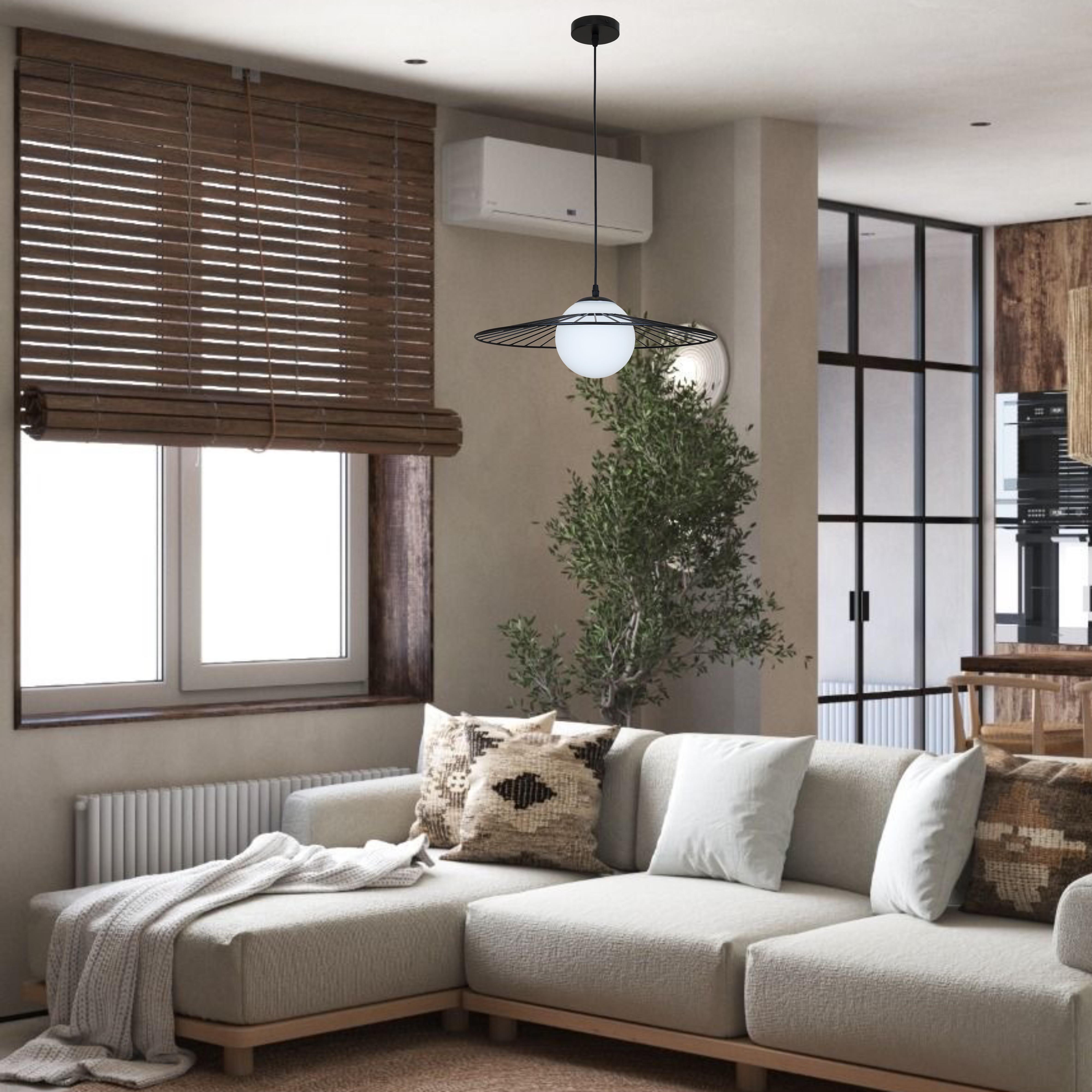 Підвіс дизайнерський 15 см Чорний (52-9805-1 BK+WH) - фото 2 Підвіс дизайнерський 15 см Чорний (52-9805-1 BK+WH) - фото 2