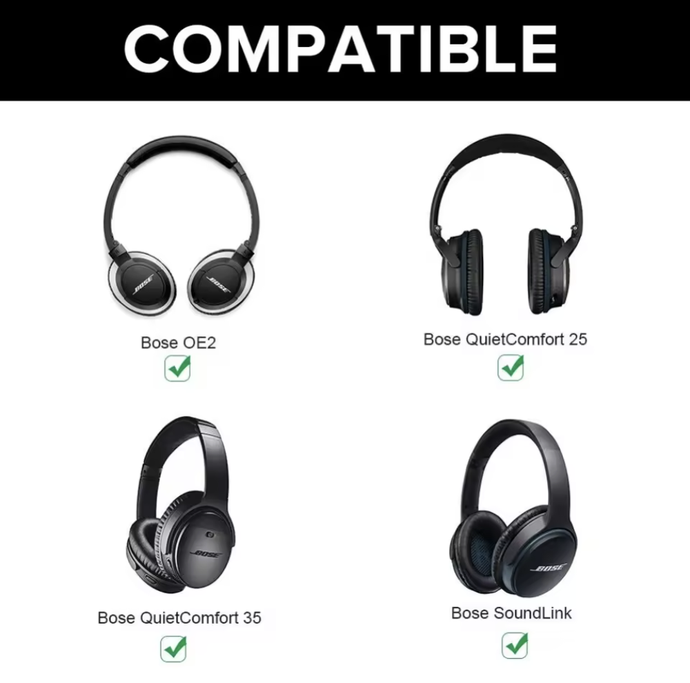Кабель прямий з мікрофоном для навушників Bose QuietComfort QC25 QC35 OE2 SoundLink Чорний (30414782) - фото 3