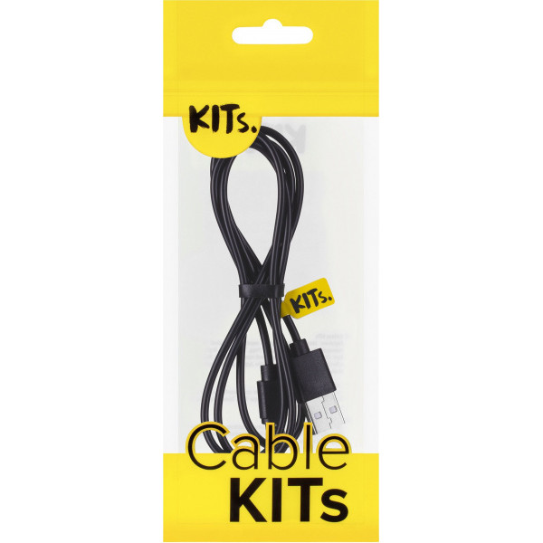 Кабель KIT USB 2.0 to Micro USB 1 м Black (KITS-W-001) - фото 3