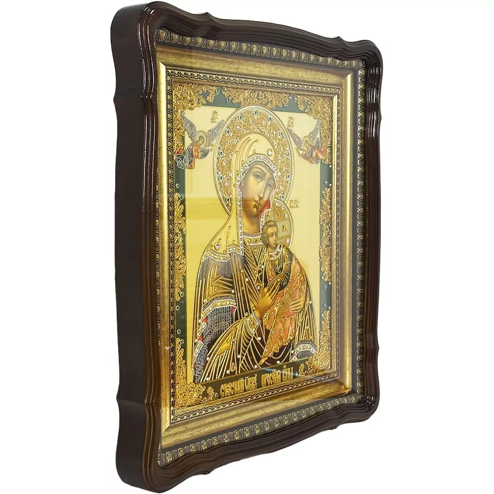 Ікона Богородиця Страсна на склі у фігурній рамі (201011795) - фото 2 Ікона Богородиця Страсна на склі у фігурній рамі (201011795) - фото 2