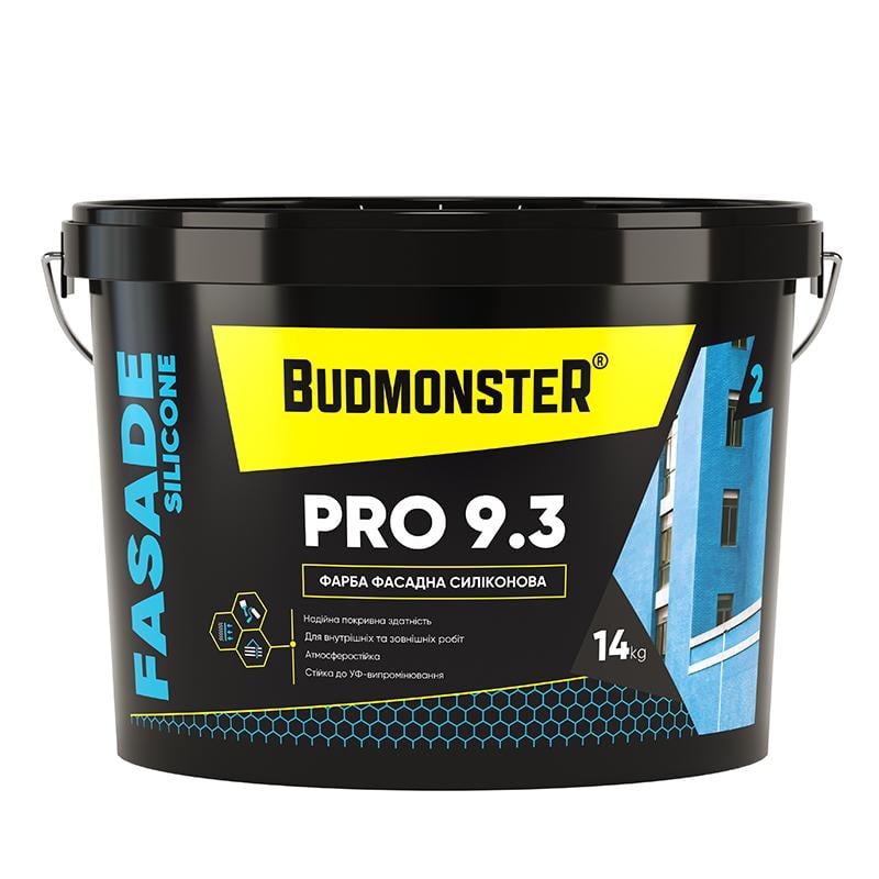 Краска фасадная силиконовая BudmonsteR 9.3 FASADE SILICONE PRO 14 кг (100390)