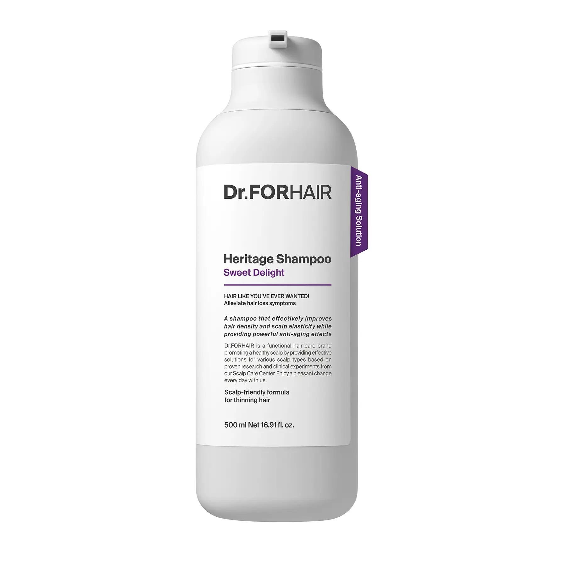 Шампунь для ослабленной кожи головы и тонких волос Dr.FORHAIR Heritage Shampoo Sweet Delight антивозрастный 500 мл