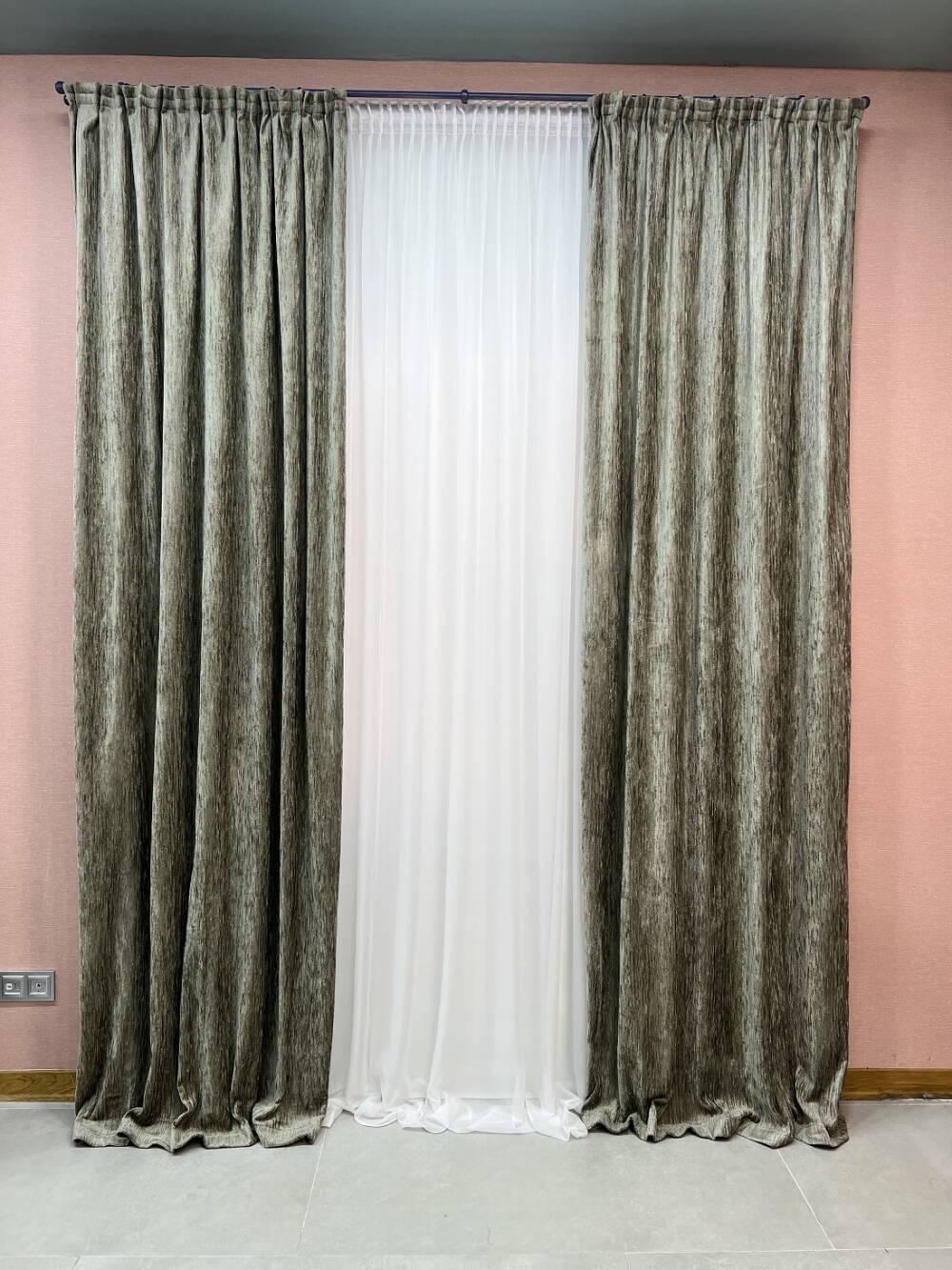 Шторы жаккардовые 1,5 м 2 шт. Серый (000101623) Шторы жаккардовые 1,5 м 2 шт. Серый (000101623)