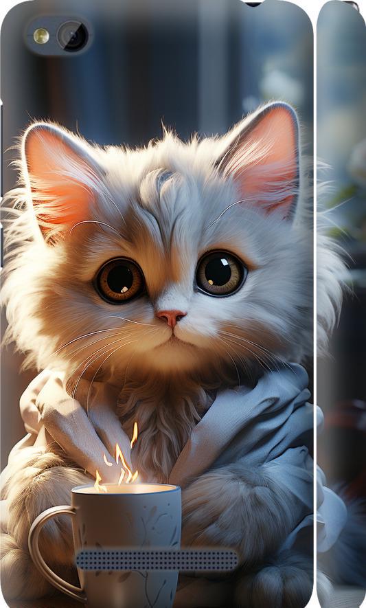 Чехол на Xiaomi RedMi 4A White cat (5646m-631-42517) Чехол на Xiaomi RedMi 4A White cat (5646m-631-42517)