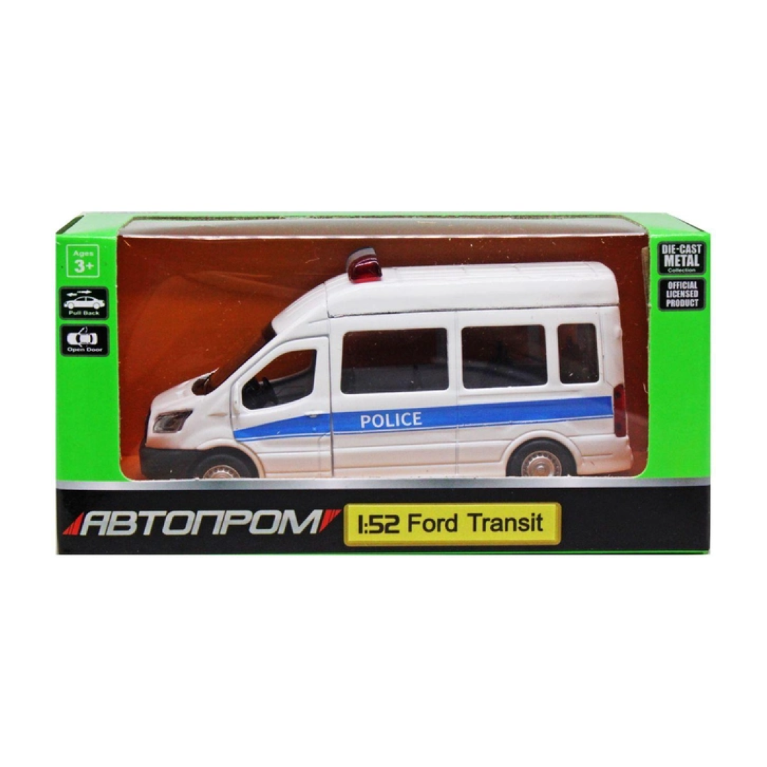 Машина Автопром Ford Transit 4373 Белый/Синий
