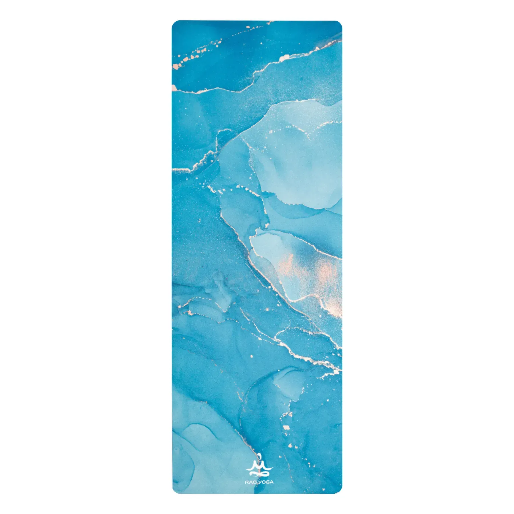Замшевый коврик для йоги RAO Sitara Aqua Marble 183x68x0,5 см (rao101SAMb5)