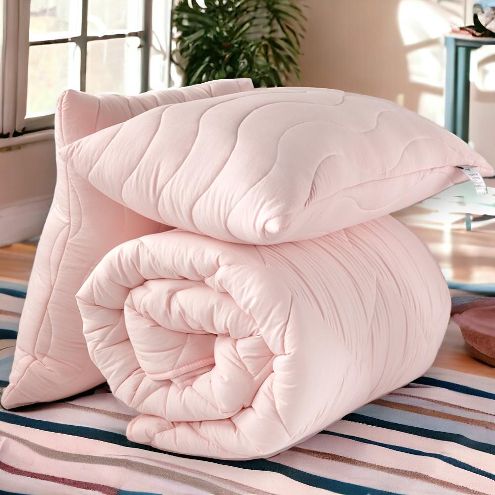 Одеяло IDEIA Tropical 200x220 см и 2 подушки 50x70 см Пудровый (8-32436*001)