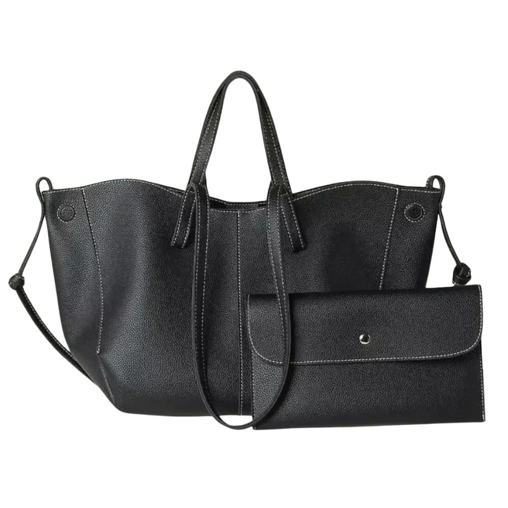 Женская сумка-тоут Lorian с корпусом-трансформером и кошельком в наборе Черный (LR 252013 BK Large Black)