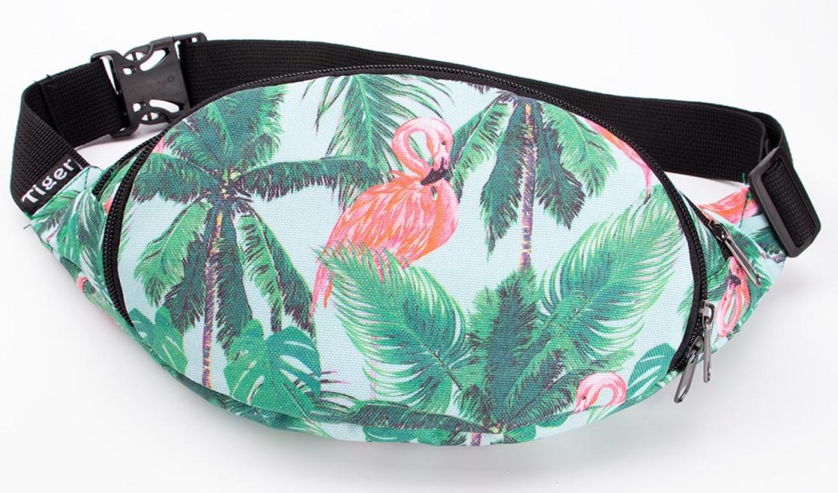 Сумка-бананка Tiger Moon Print Фламинго Светлый (S207640)