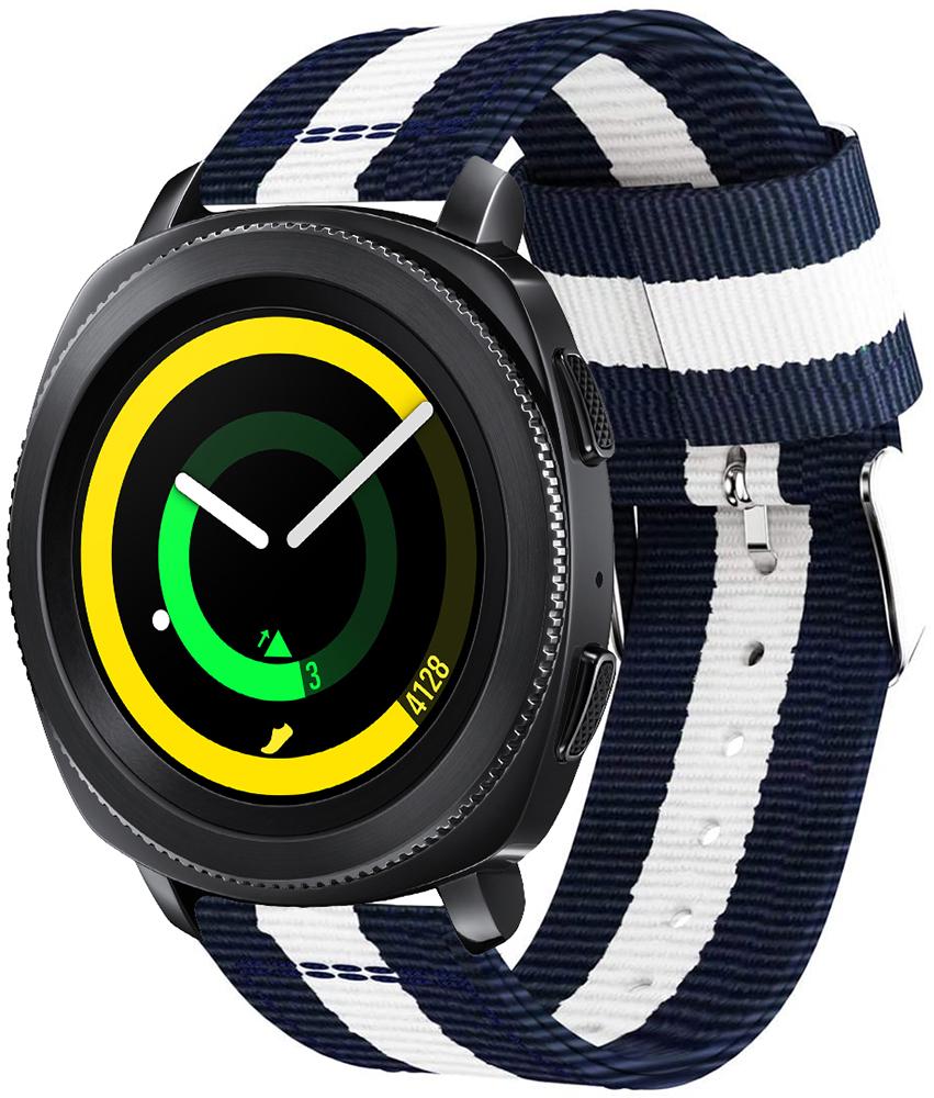 Ремінець тканинний Canvas для Samsung Gear Sport Blue/White (20549) Ремінець тканинний Canvas для Samsung Gear Sport Blue/White (20549)