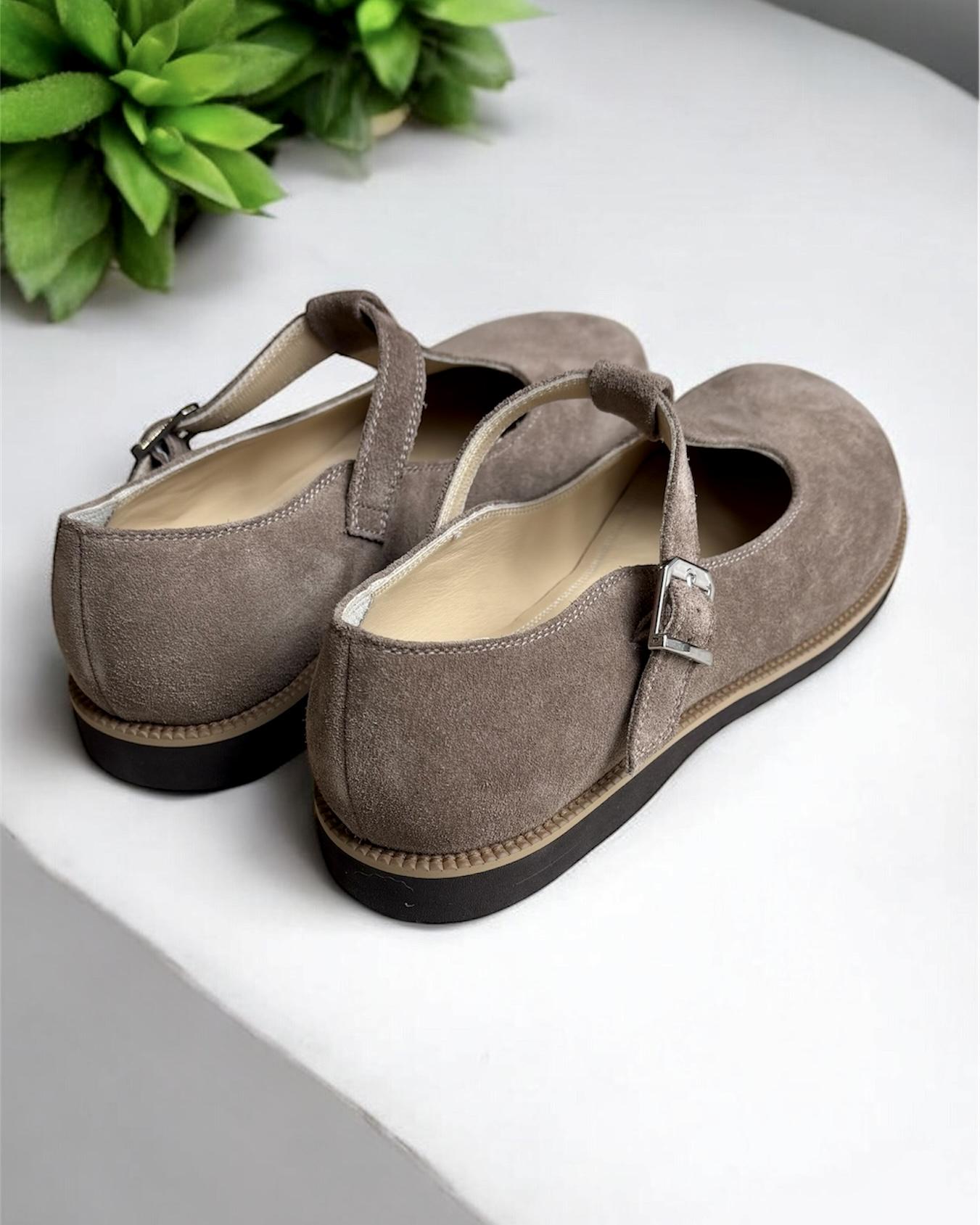 Сандалии MARANDI Mary Jane анатомические женские натуральная замша р. 37 24 см Капучино (Color-Mary-37-Capuchino) - фото 5