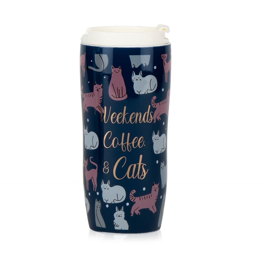 Термокружка Elisey Cats and dogs 500 мл Синій кіт (8934-004)