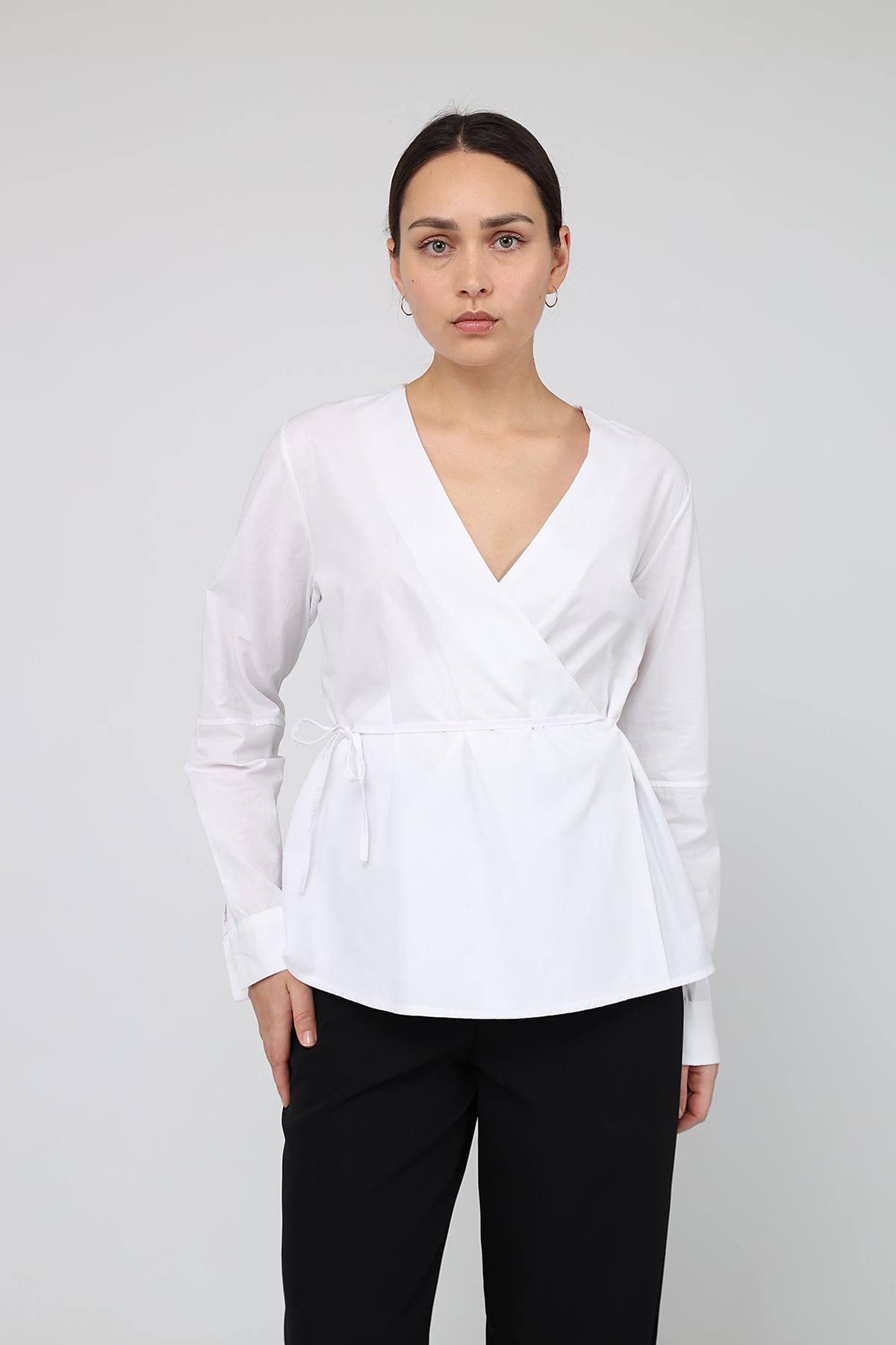 Рубашка женская с длинным рукавом Yuki ЦБ-00287022 р. 48 Белый (35964959) Рубашка женская с длинным рукавом Yuki ЦБ-00287022 р. 48 Белый (35964959)