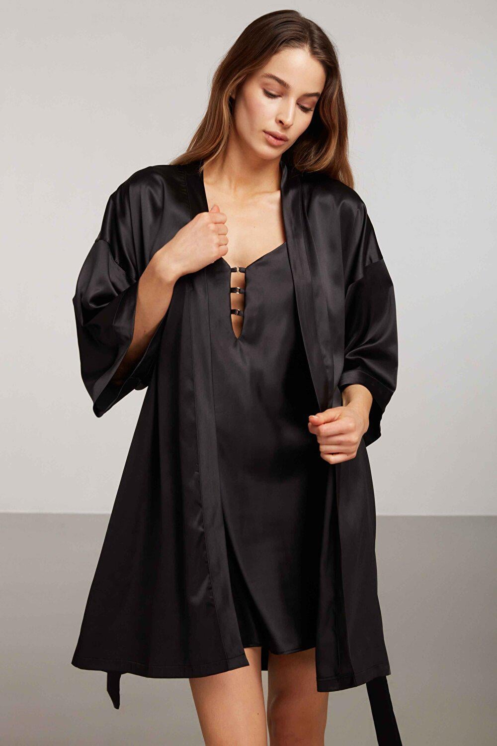 Халат Kom София XS Черный (8681708230184)