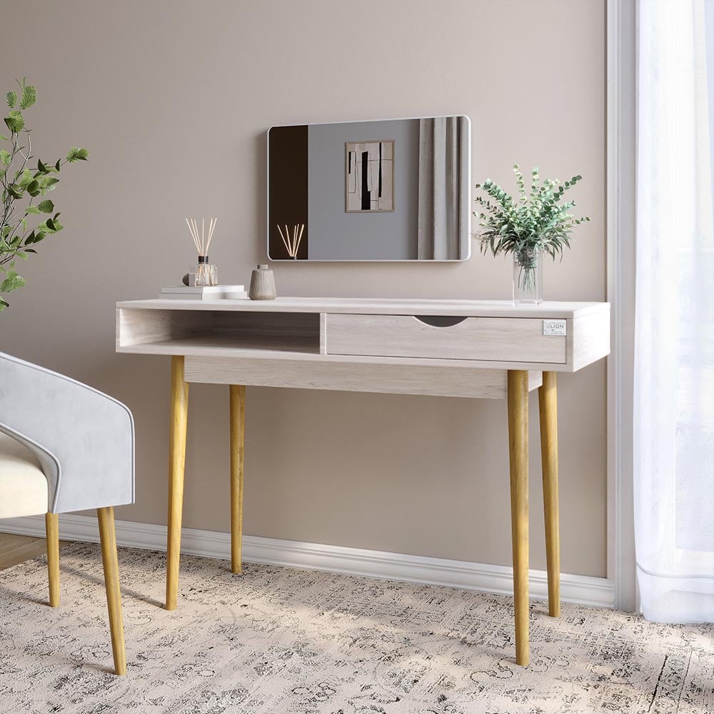 Письменный стол Lion Сканди-1 120,4x48,4x82 см Самоа Дымчатый (LION-041214)