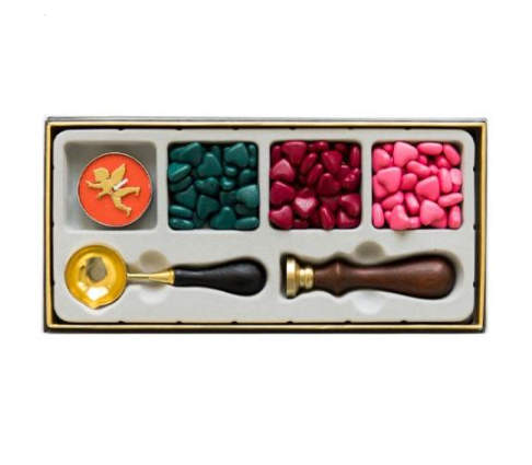 Набор для сургучных печатей свеча/ложка/печать Missing You 3 цвета (510387)