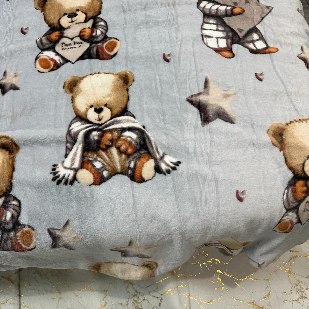 Плед-покрывало двустороннее с рисунком 200х220 см Серый (PL-2-4) - фото 10