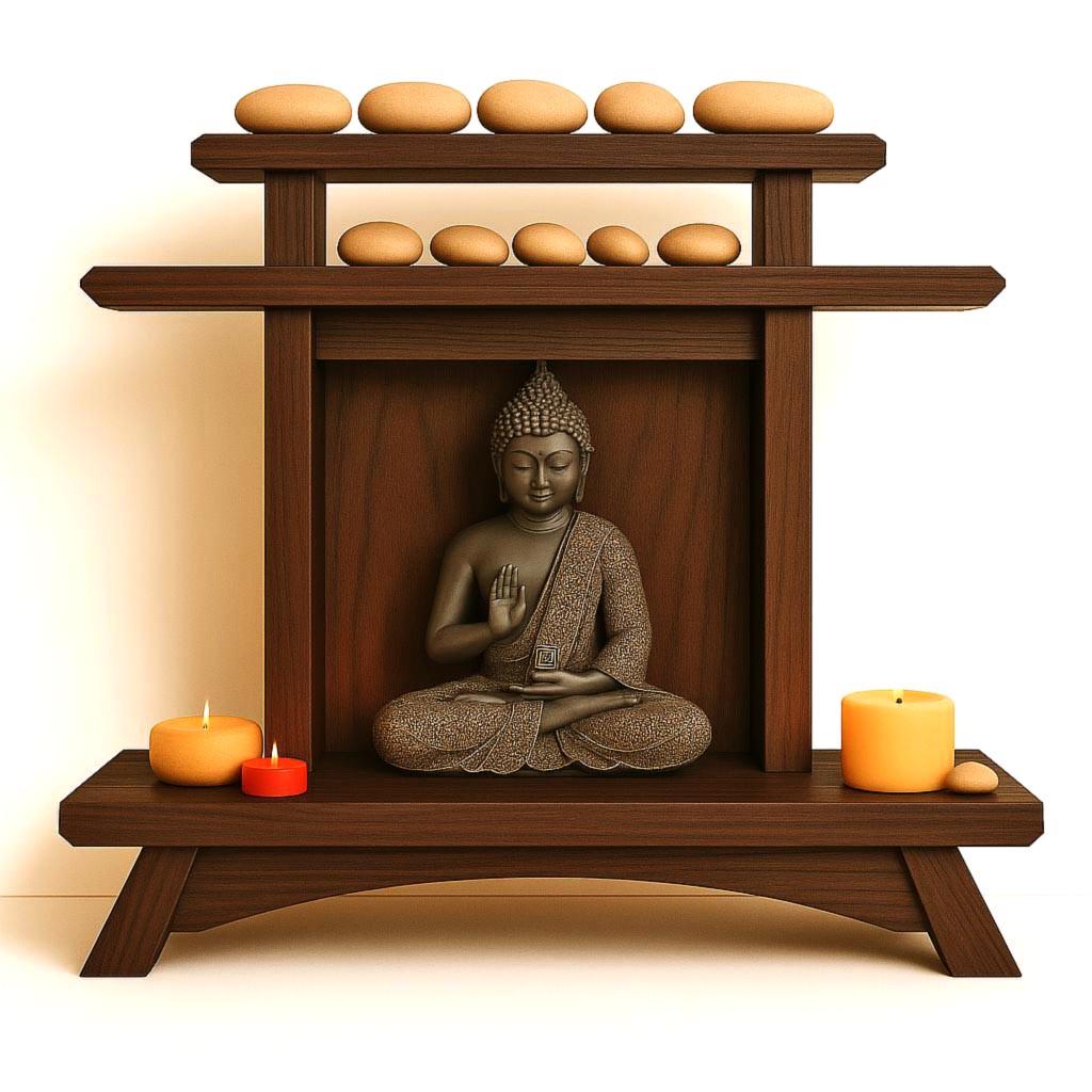 Алтарь для медитации из дерева Камалини Терракот (ЛАТ-015732)