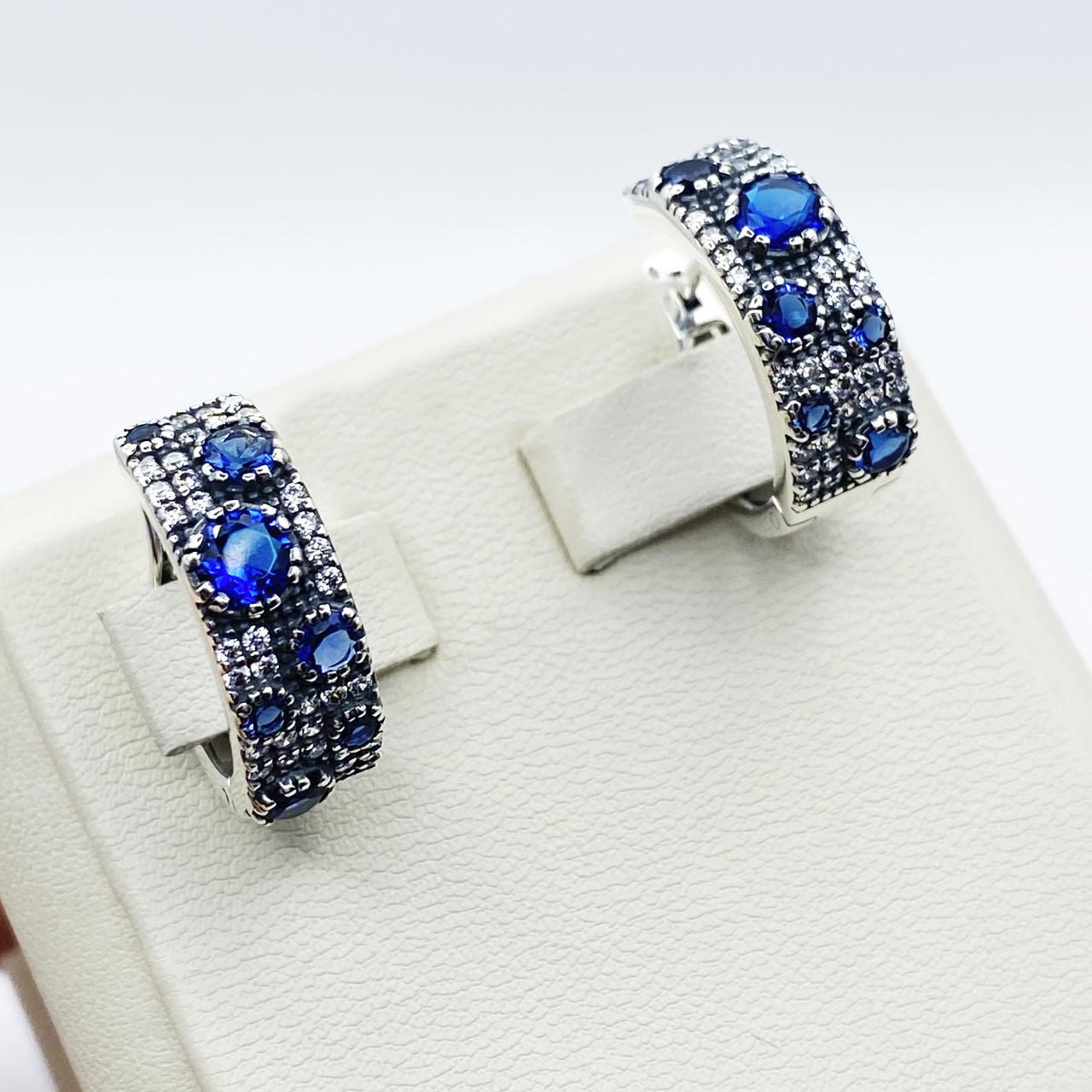 Серьги серебряные Софит с фианитом 7,16 г (2297901313)
