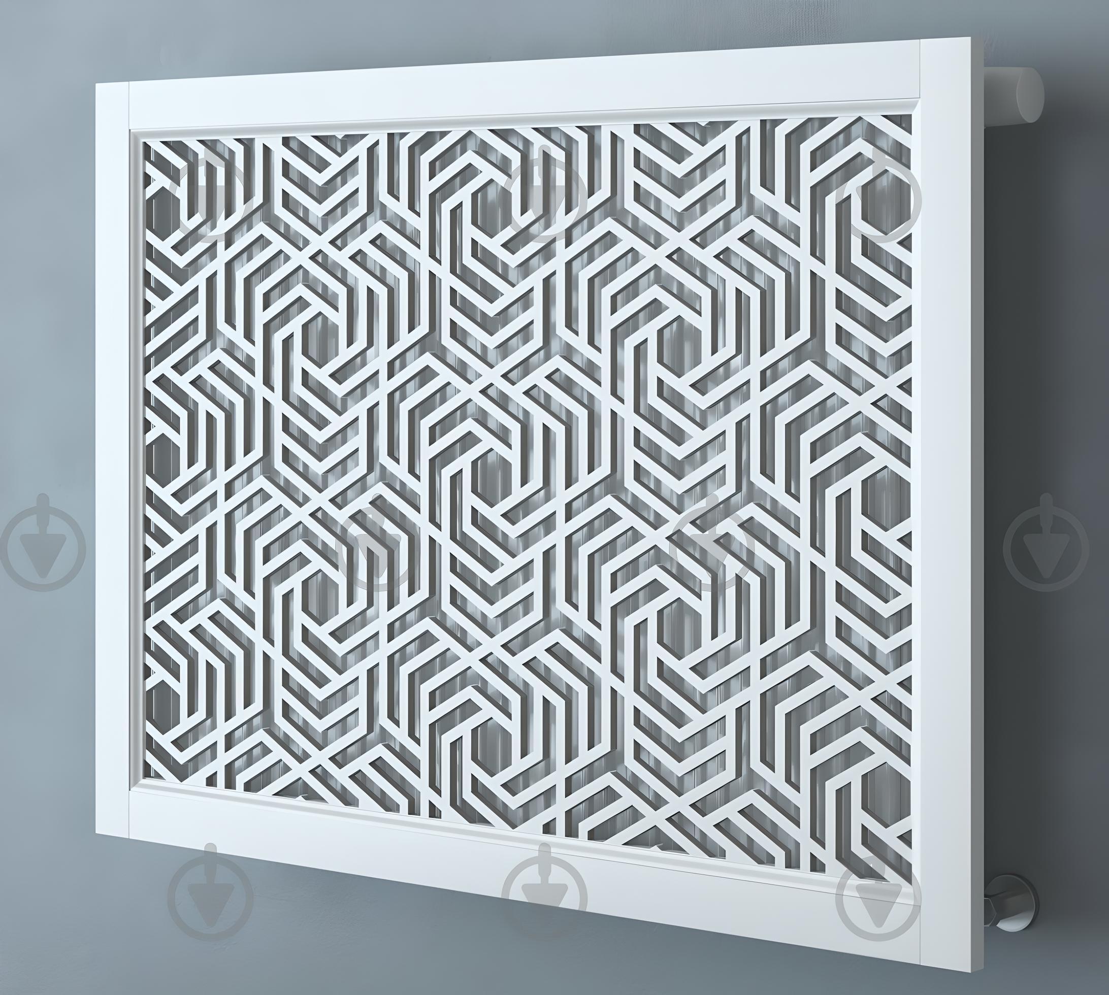 Экран-решетка декоративная на батарею отопления R83-F70 Белый (26498876)