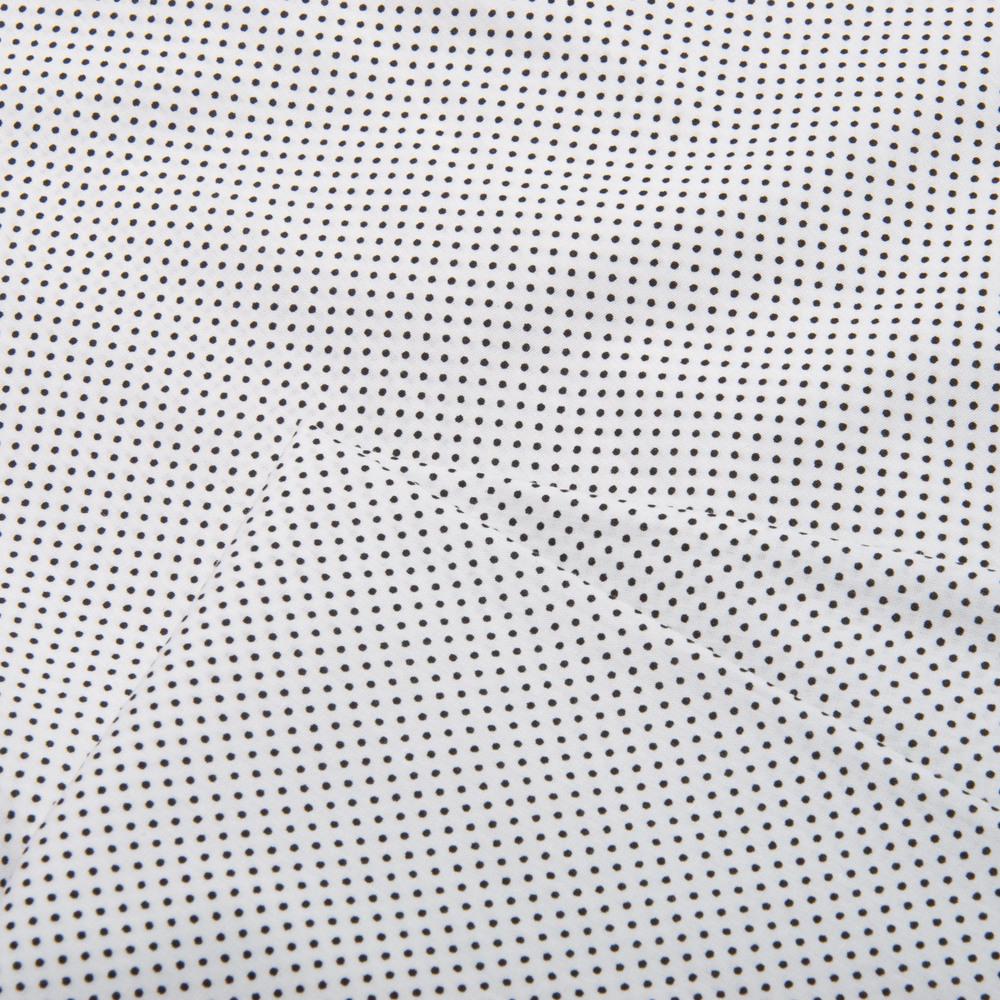 Тканина поплин бавовна Горошок Білий (25383) - фото 2