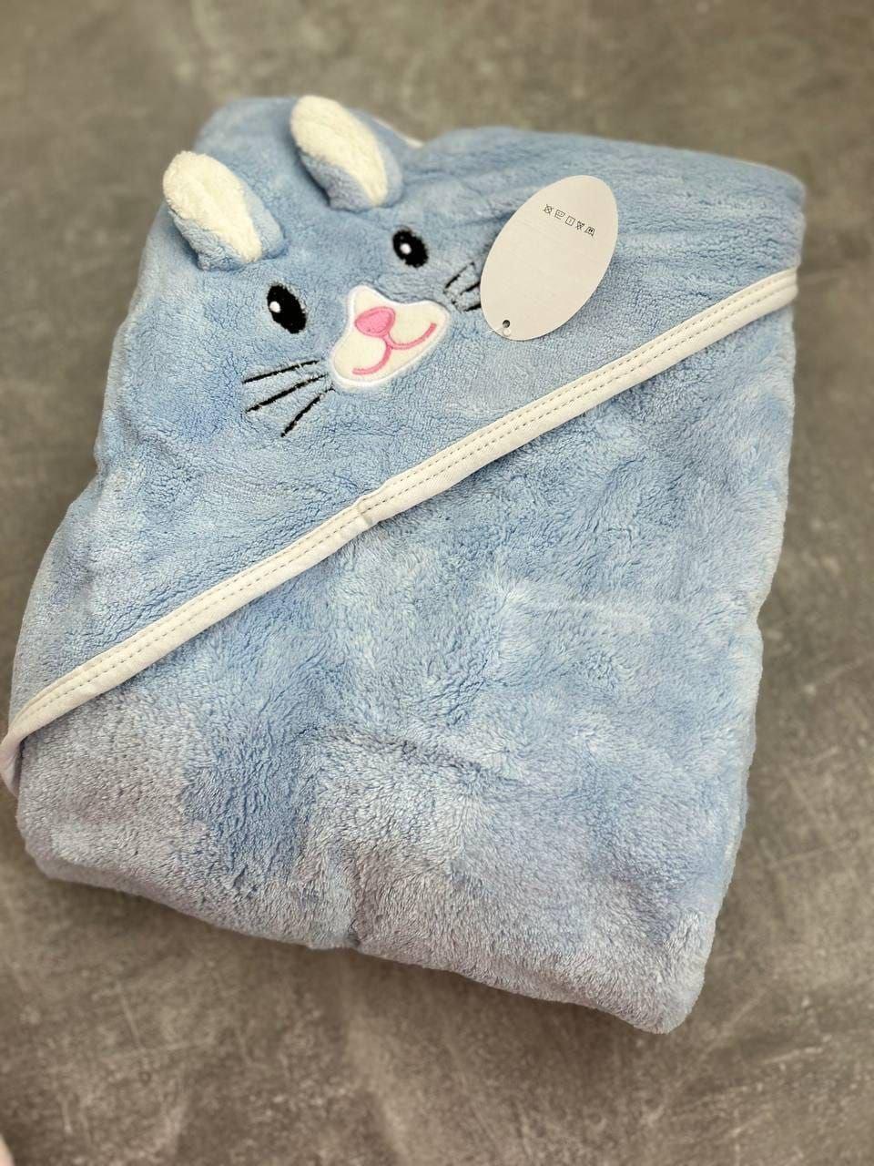 Рушник дитячий для купання Куток до 6 років з мікрофібри Блакитний (К8000-4) - фото 1 Рушник дитячий для купання Куток до 6 років з мікрофібри Блакитний (К8000-4) - фото 1