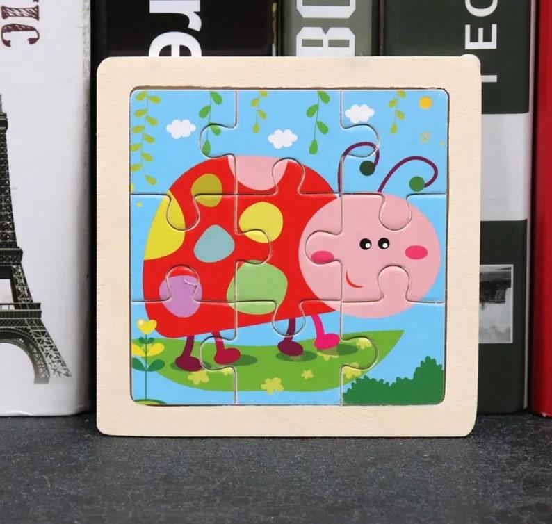 Пазл деревянный Жук из 9 элементов 11x11 см (1893470008)