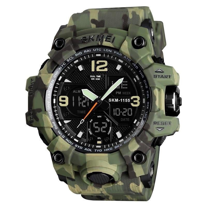 Часы Skmei мужские наручные 1155BCMGN watсh Green Camo (12281)
