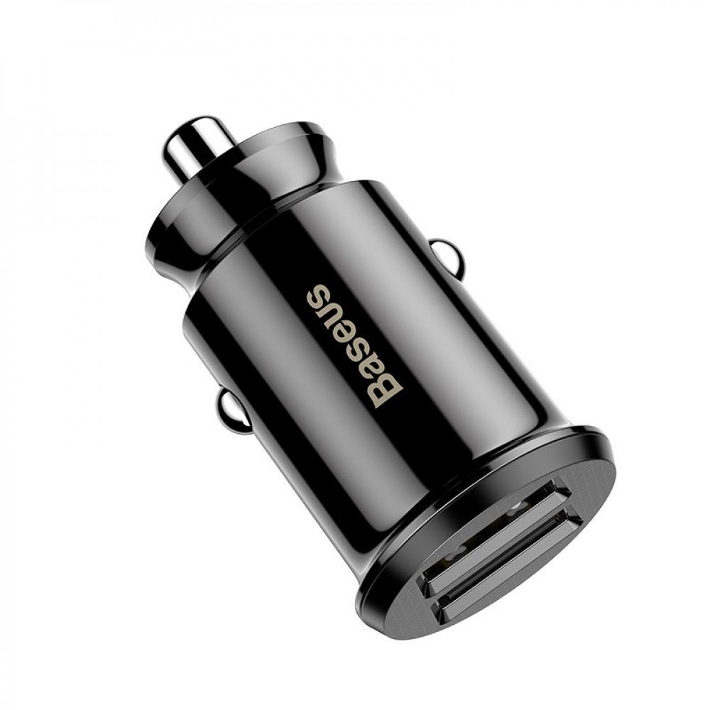 Зарядное устройство автомобильное BASEUS Grain 3,1A 2USB Black (20750 black) - фото 10