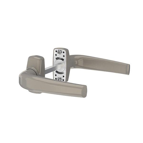 Ручка дверная нажимная на розетке MEDOS Merkury Сатин (119.SATIN.00.00)