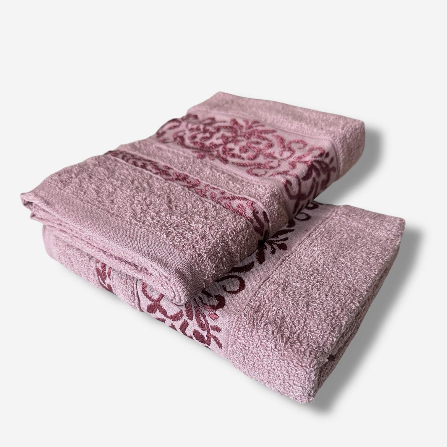 Рушник махровий Malloory Home 70x140 см Рожевий (68-15-180-5) - фото 2 Рушник махровий Malloory Home 70x140 см Рожевий (68-15-180-5) - фото 2