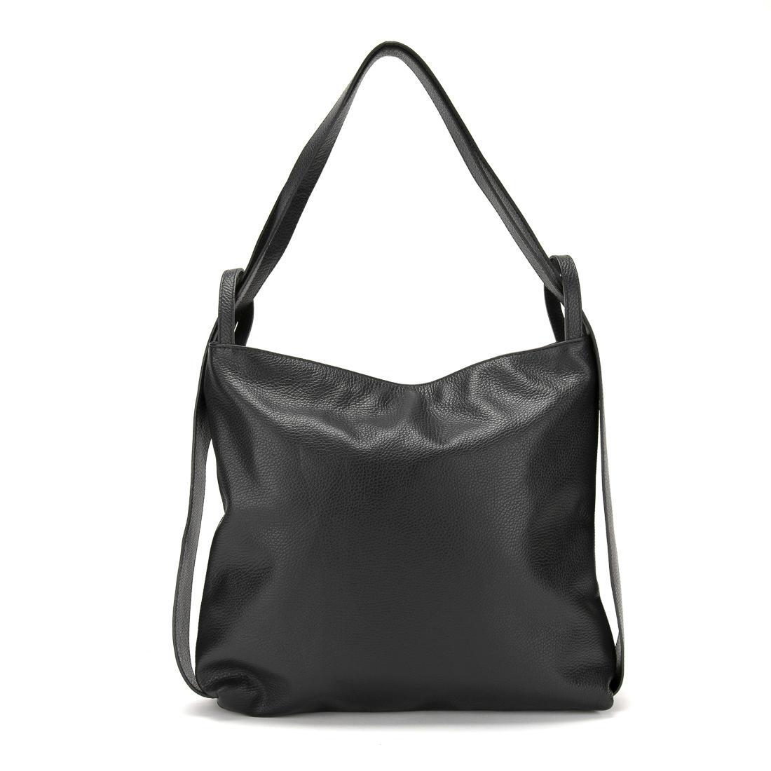 Женская сумка шопер Royal Bag F-IT-7620A кожаная Черный (5904)