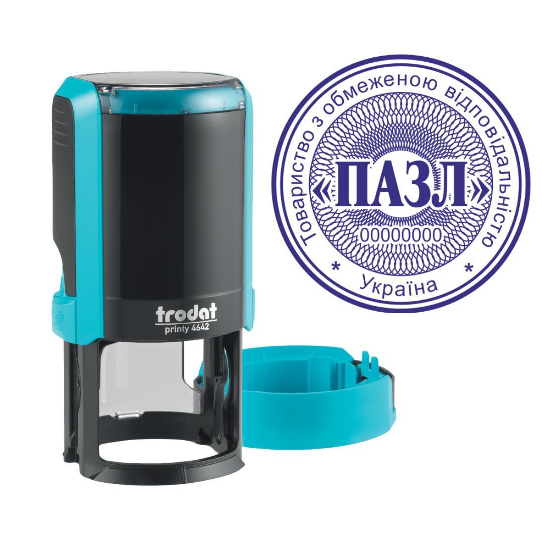 Печатка ТОВ на автоматичному оснащенні Trodat Printy 4642 з ковпачком Бірюзовий (ТОВ19/4642/T)
