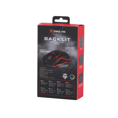 Игровая компьютерная мышь XTRIKE ME Gaming Backlight GM-222 проводная с подсветкой (1759977660) - фото 9