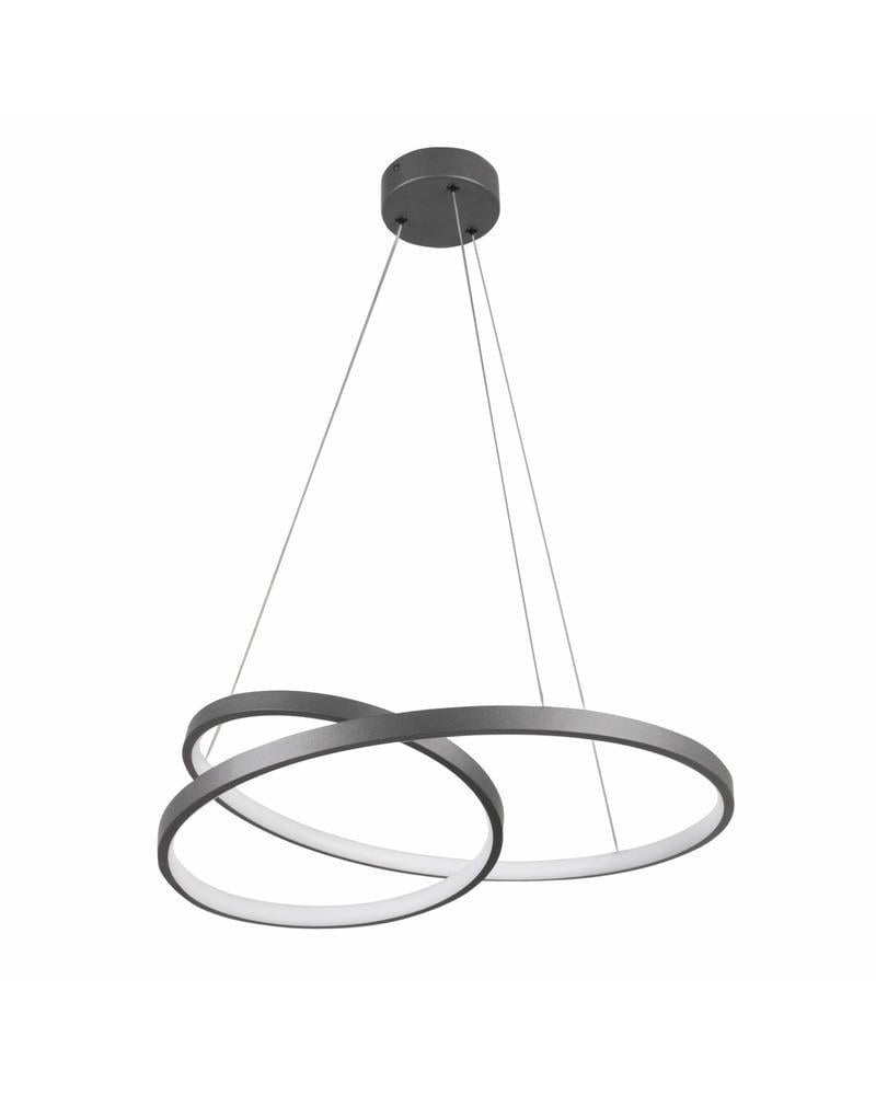 Люстра подвесная светодиодная круглая Polux 328021 Zefira 50 Led 1x40W 4000K 3700Lm IP20 Антрацитовый (24574448)