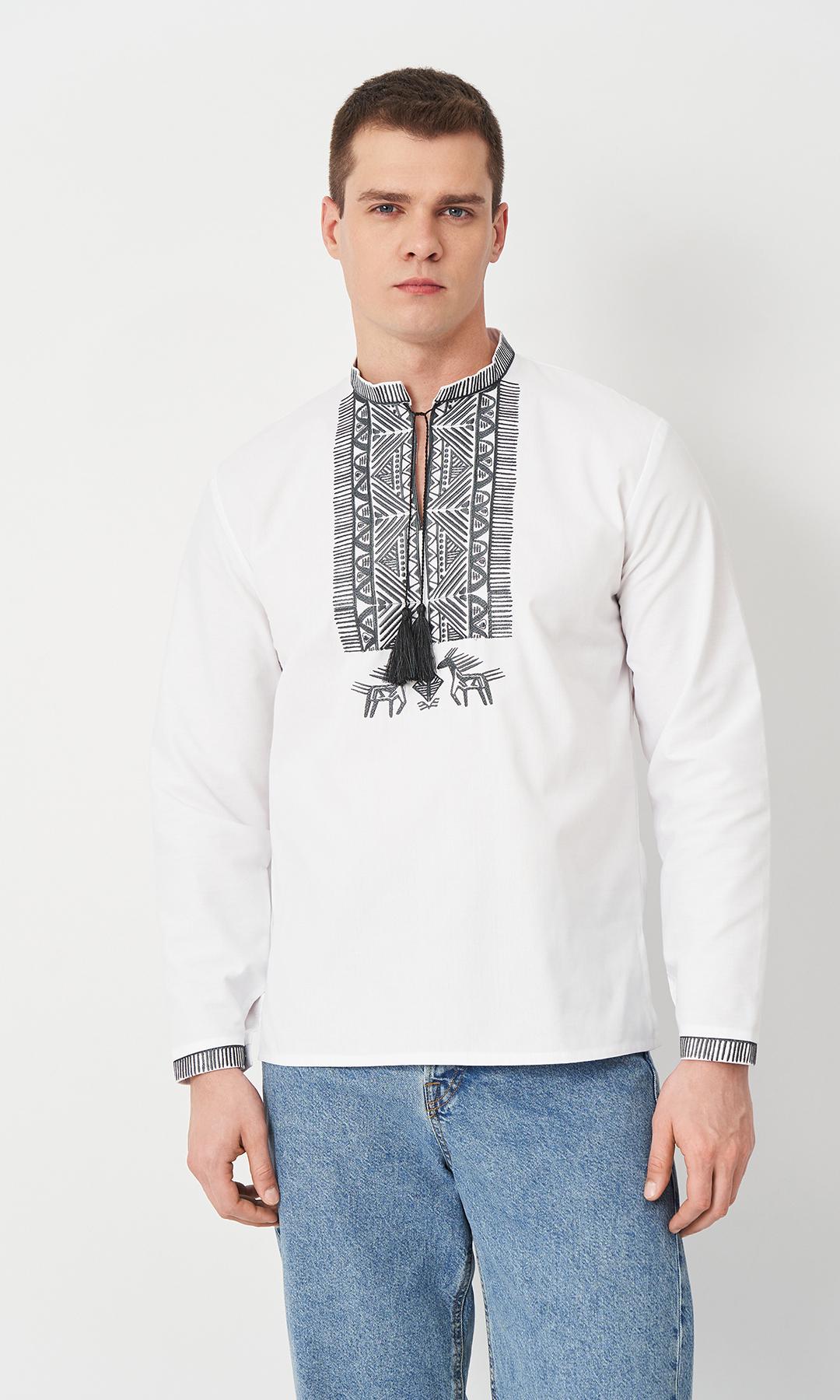 Вишиванка чоловіча Вишиваночка р. 58 Білий (645-1)