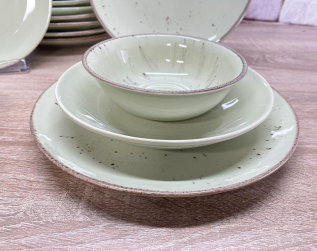 Столовый сервиз OMS TULU фарфор 6 персон 24 шт. Fistik (KL24-Fistik 2) - фото 3 Столовый сервиз OMS TULU фарфор 6 персон 24 шт. Fistik (KL24-Fistik 2) - фото 3