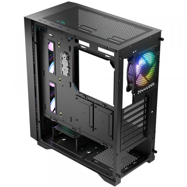 Корпус для компьютера LogicConcept DART PRO Midi-Tower ATX Mesh 4x120 мм ARGB Black (AT-DART-PRO-ARGB-10) - фото 3