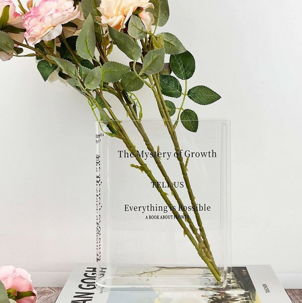 Ваза-книга для квітів із пластику Прозорий (M00102) - фото 2